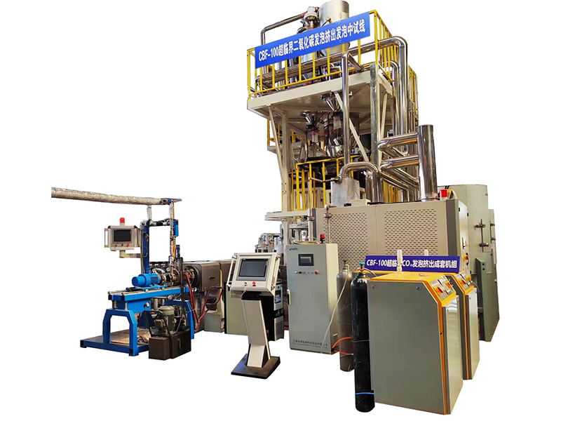 Continuous-extrusion-foaming-bead-production-line
